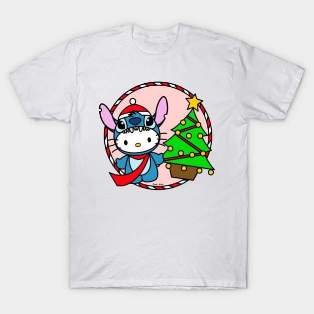 Christmas Cat Dog T-Shirt by Dark_Inks